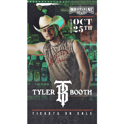 Tyler Booth Live in Concert at Moonshine Beach, Wednesday, October 25th, 2023