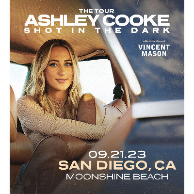 The Tour - Ashley Cooke - Shot In The Dark with Vincent Mason at Moonshine Beach, Thursday, September 21st, 2023