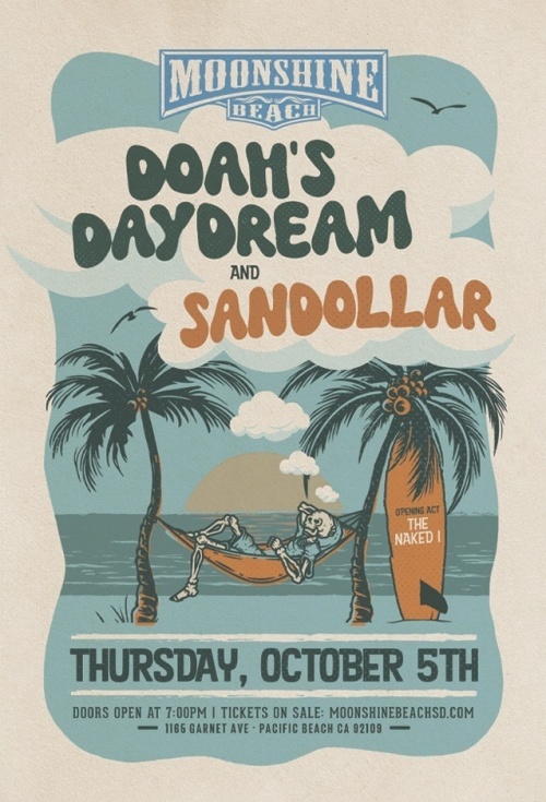 Doah's Daydream and Sandollar with special guest The Naked I at Moonshine Beach - Moonshine Beach