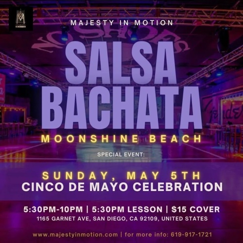 Cinco de Mayo Salsa Sunday with Majesty in Motion at Moonshine Beach - Moonshine Beach