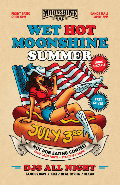 Wet Hot Moonshine Beach Summer & Hot Dog Eating Contest - Moonshine Beach