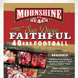 49ers @ Packers Watch Party at Moonshine Beach, Sunday, November 24th, 2024