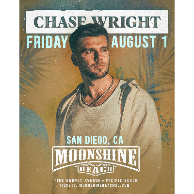 Chase Wright Live in Concert at Moonshine Beach, Friday, August 1st, 2025
