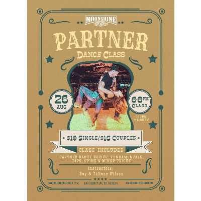 Partner Dance Class at Moonshine Beach, Tuesday, August 26th, 2025