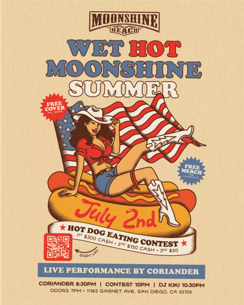 2nd of July Wet Hot Moonshine Summer + Hot Dog Eating Contest at Moonshine Beach - Moonshine Beach