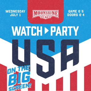USA World Cup Watch Party at Moonshine Beach, Wednesday, July 1st, 2026