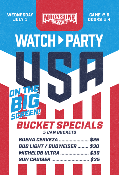 USA World Cup Watch Party at Moonshine Beach - Moonshine Beach