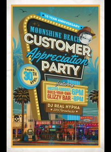 Customer Appreciation Party - 10-Year Anniversary - at Moonshine Beach
