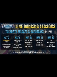 Line Dancing Lessons at Moonshine Beach
