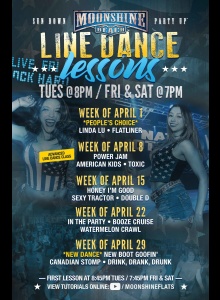 Line Dance Lessons at Moonshine Beach