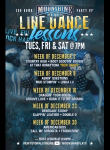 Line Dance Lessons at Moonshine Beach