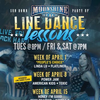 Line Dance Lessons at Moonshine Beach