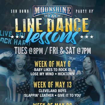 Line Dance Lessons at Moonshine Beach