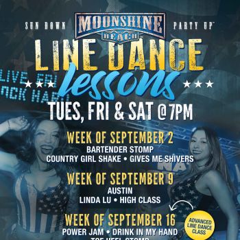Line Dance Lessons at Moonshine Beach