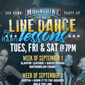 Line Dance Lessons at Moonshine Beach