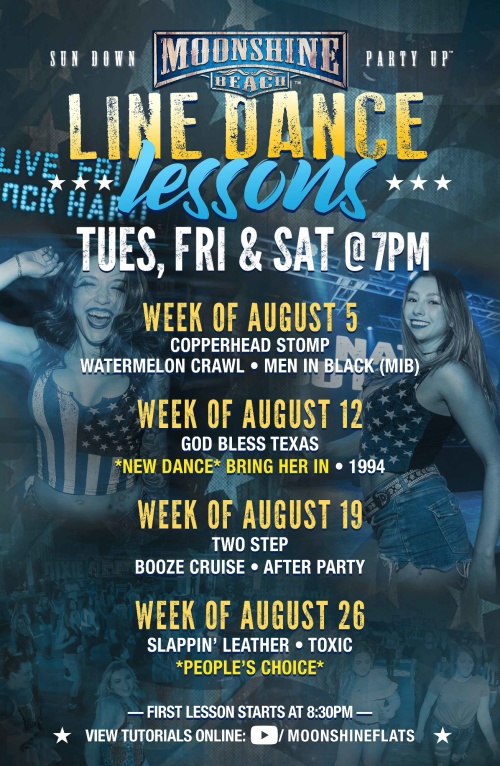 Line Dance Lessons at Moonshine Beach - Moonshine Beach