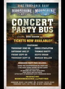 Thomas Rhett Concert Party Bus from Moonshine Beach