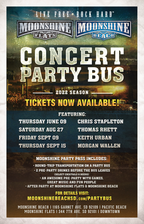 Thomas Rhett Concert Party Bus from Moonshine Beach - Moonshine Beach