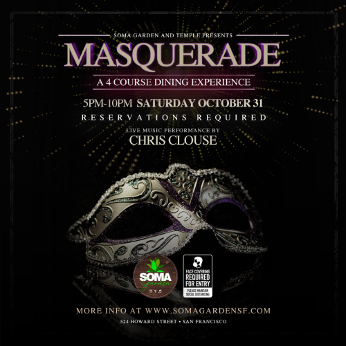 Masquerade feat. Chris Clouse - A 4 Course Dining Experience - Temple Nightclub