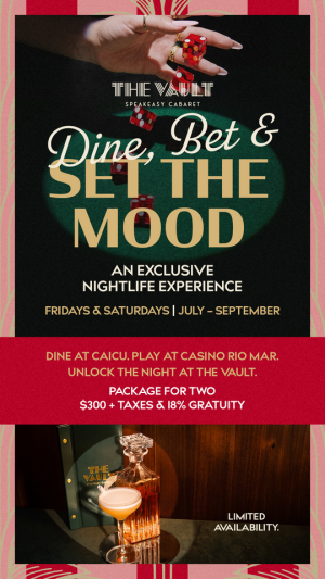 Flyer: Dine, Bet, & Set The Mood
