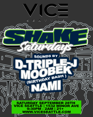 Flyer: Shake Saturdays - Moobek BDAY Bash