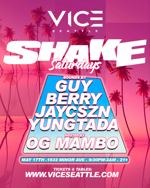 Shake Saturdays - Free Before 11PM Guestlist - Flyer