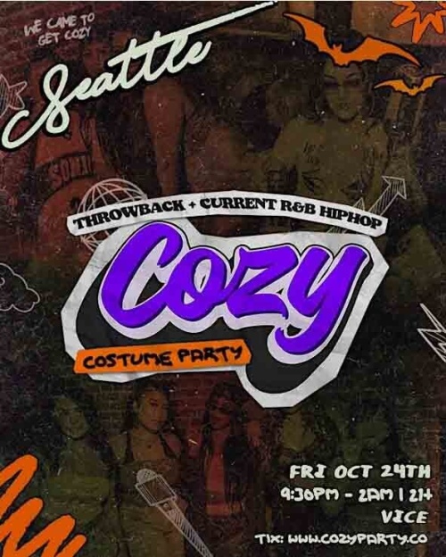 Cozy R&B Costume Party - Flyer