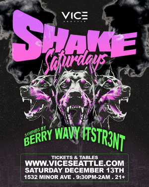 Flyer: Shake Saturdays - Free Before 11PM Guestlist