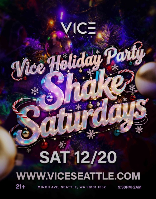 Shake Saturdays - Free Before 11PM Guestlist - Flyer