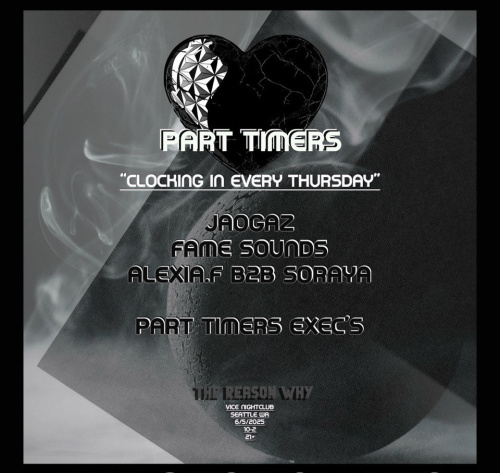 Part Timers House Music Thursdays - Flyer
