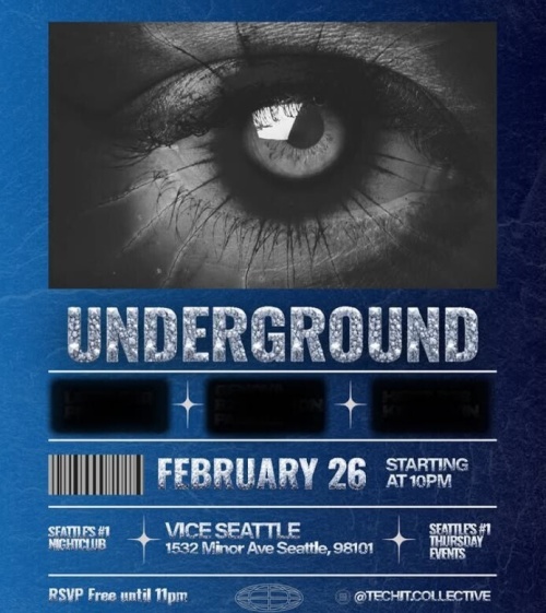 Tech-It presents: Underground - Flyer