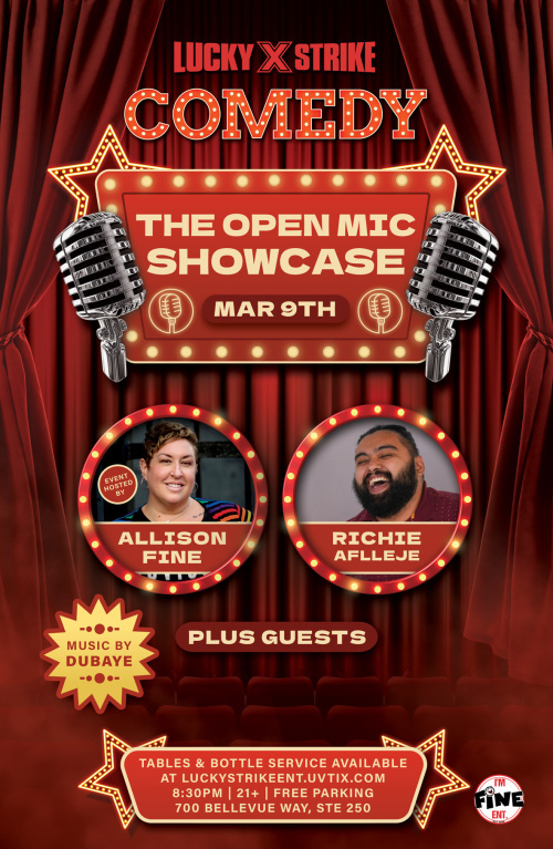 Lucky Strike Comedy - The Open Mic Showcase Hosted by Allison Fine - Lucky Strike Bellevue