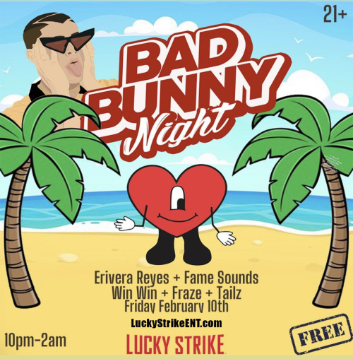 Bad Bunny Theme Night - Lucky Strike Bellevue