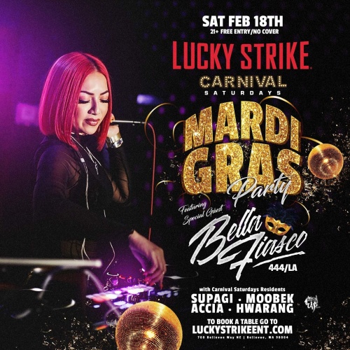 Mardi Gras Party with Bella Fiasco - Lucky Strike Bellevue