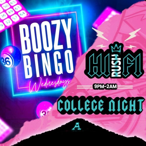 Boozy Bingo + College Night - Flyer