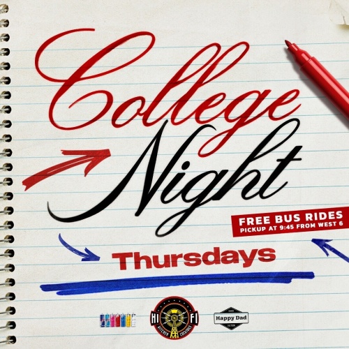 College Night at Hifi - Flyer