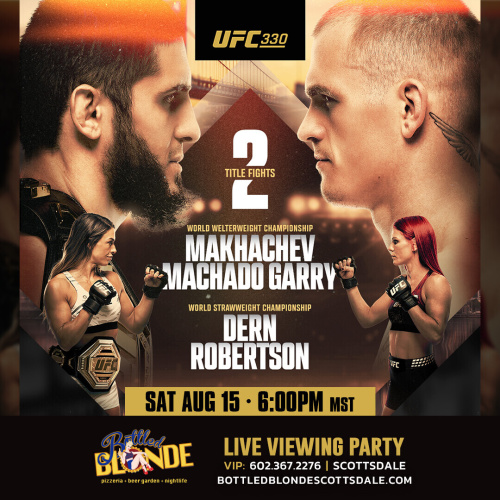 UFC 330: Makhachev vs. Machado Garry — Fight Night at Bottled Blonde - Flyer
