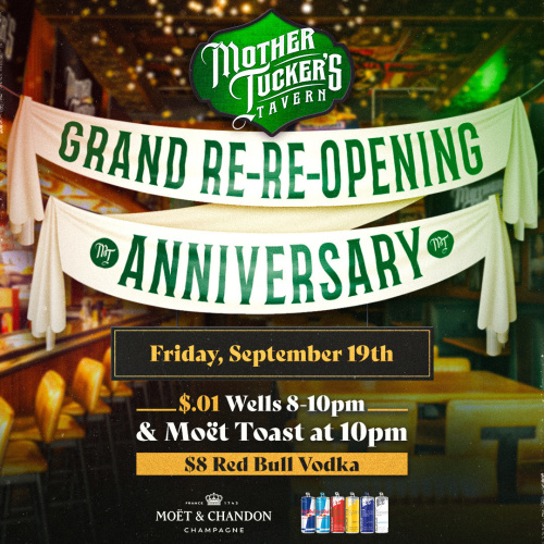 Mother Tucker's Tavern Re-Re Grand Opening! - Flyer