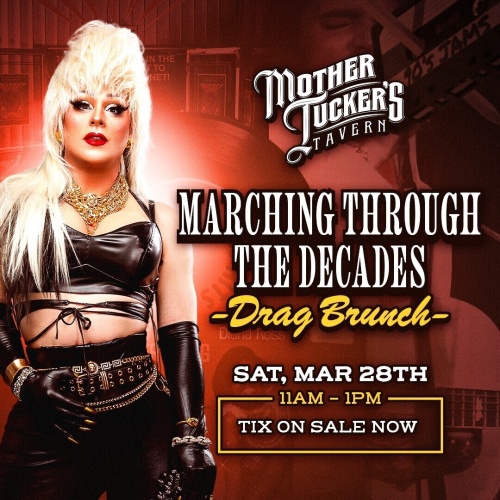 Marching Through the Decades – Drag Brunch - Flyer