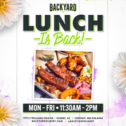 Backyard Gilbert Lunch is Back! - Flyer