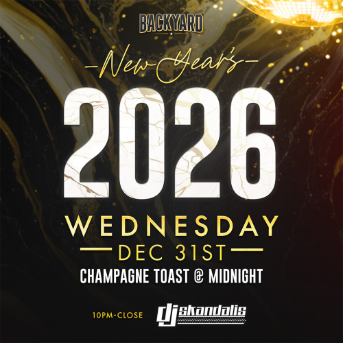 Backyard Gilbert's NYE Party - Flyer