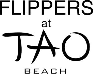 Flippers at Tao Beach Logo